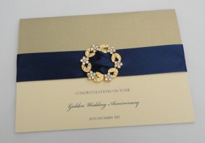 Gold Buckle Anniversary Card